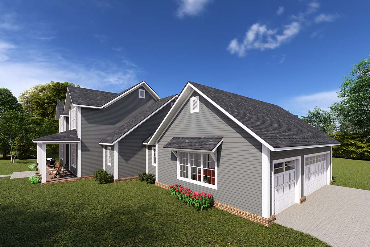 Country, Farmhouse Plan with 2693 Sq. Ft., 4 Bedrooms, 4 Bathrooms, 3 Car Garage Picture 2