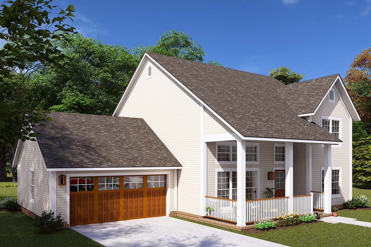 Cottage, Traditional Plan with 1888 Sq. Ft., 4 Bedrooms, 3 Bathrooms, 2 Car Garage Picture 3