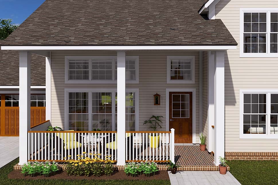 Cottage, Traditional Plan with 1888 Sq. Ft., 4 Bedrooms, 3 Bathrooms, 2 Car Garage Picture 4