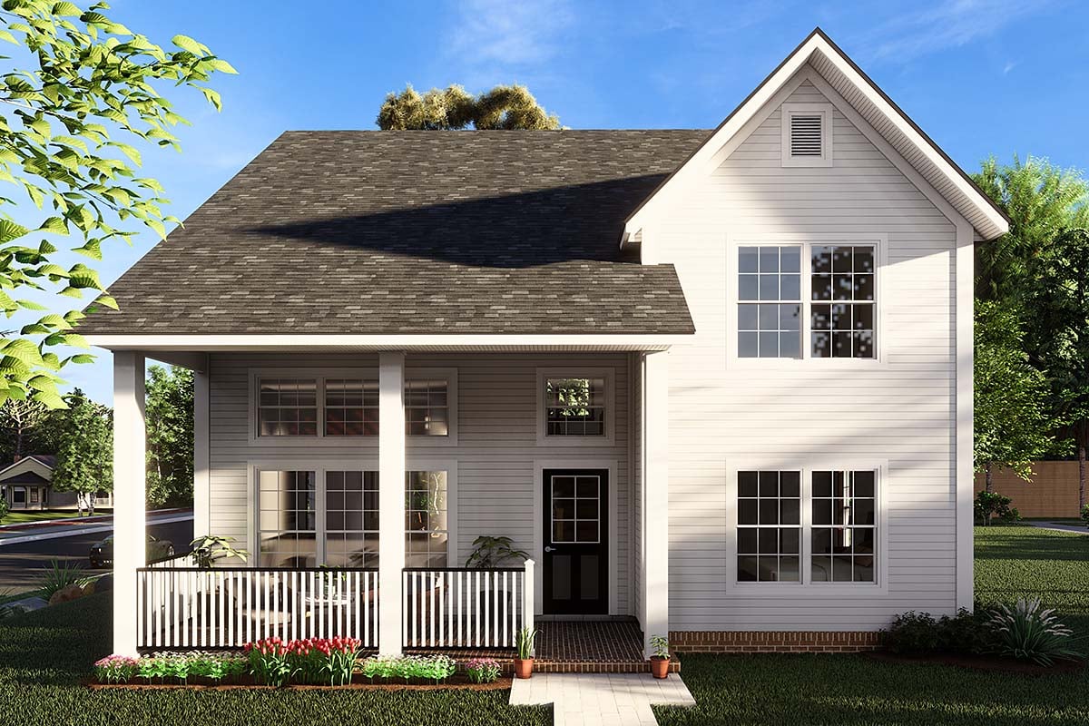 Cottage, Traditional Plan with 1888 Sq. Ft., 4 Bedrooms, 3 Bathrooms Elevation