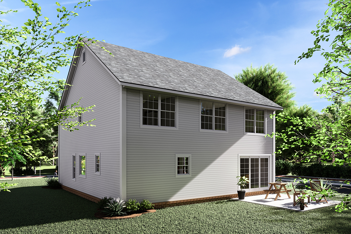 Cottage Traditional Rear Elevation of Plan 82824