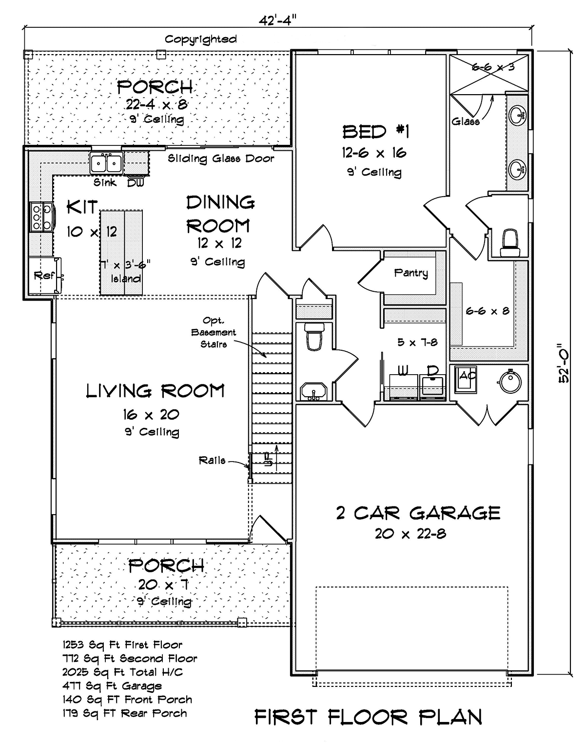 Cottage Farmhouse Level One of Plan 82825
