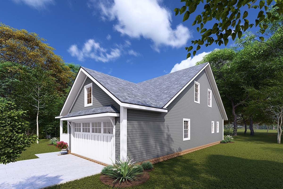 Cottage, Farmhouse Plan with 2025 Sq. Ft., 4 Bedrooms, 3 Bathrooms, 2 Car Garage Picture 2