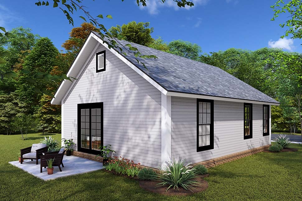 Cottage, Craftsman, Traditional Plan with 627 Sq. Ft., 2 Bedrooms, 1 Bathrooms Picture 4