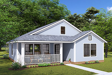 Cottage Craftsman Traditional Elevation of Plan 82831