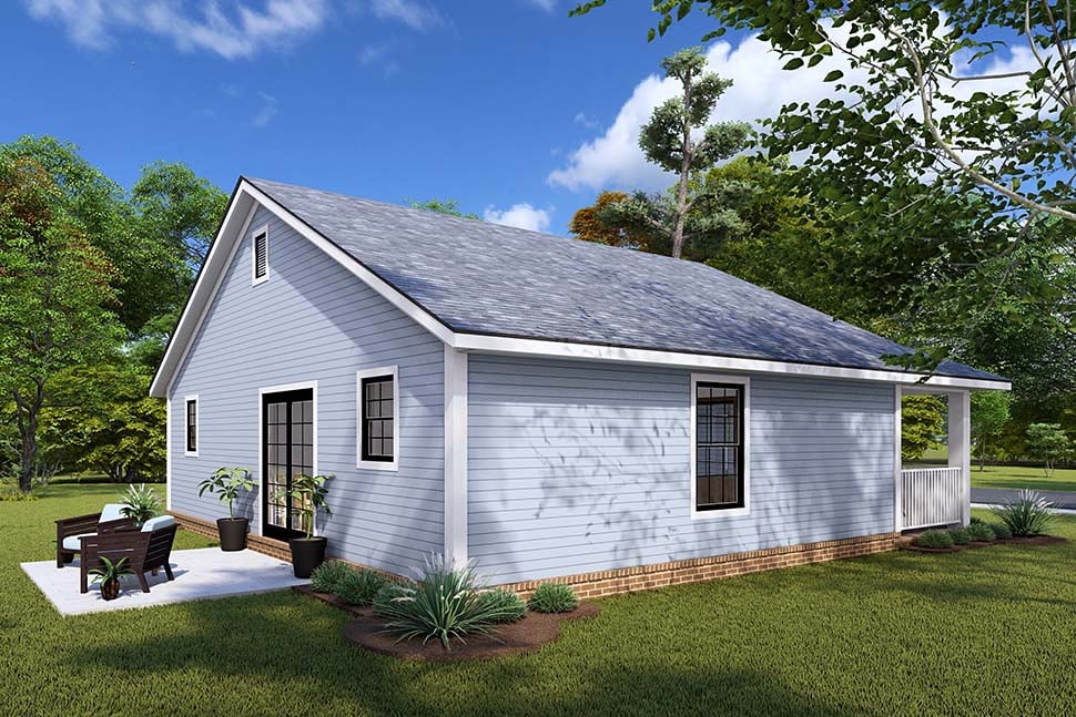 Cottage, Craftsman, Traditional Plan with 997 Sq. Ft., 2 Bedrooms, 2 Bathrooms Picture 5