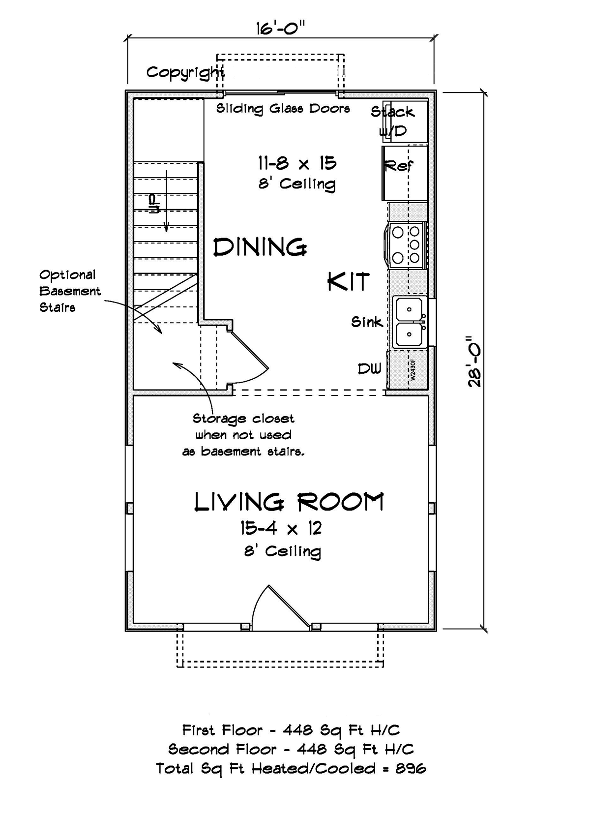 Cottage Traditional Level One of Plan 82832
