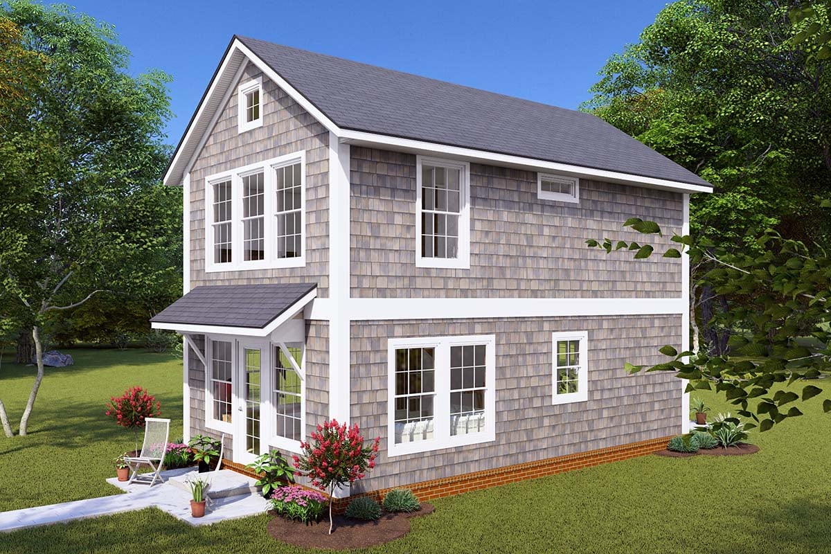Cottage, Traditional Plan with 896 Sq. Ft., 2 Bedrooms, 1 Bathrooms Picture 2
