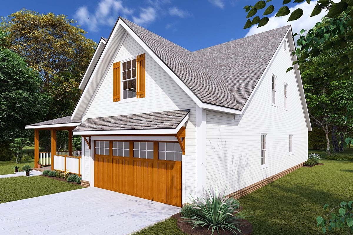 Cottage, Farmhouse, Traditional Plan with 2065 Sq. Ft., 3 Bedrooms, 3 Bathrooms, 2 Car Garage Picture 2