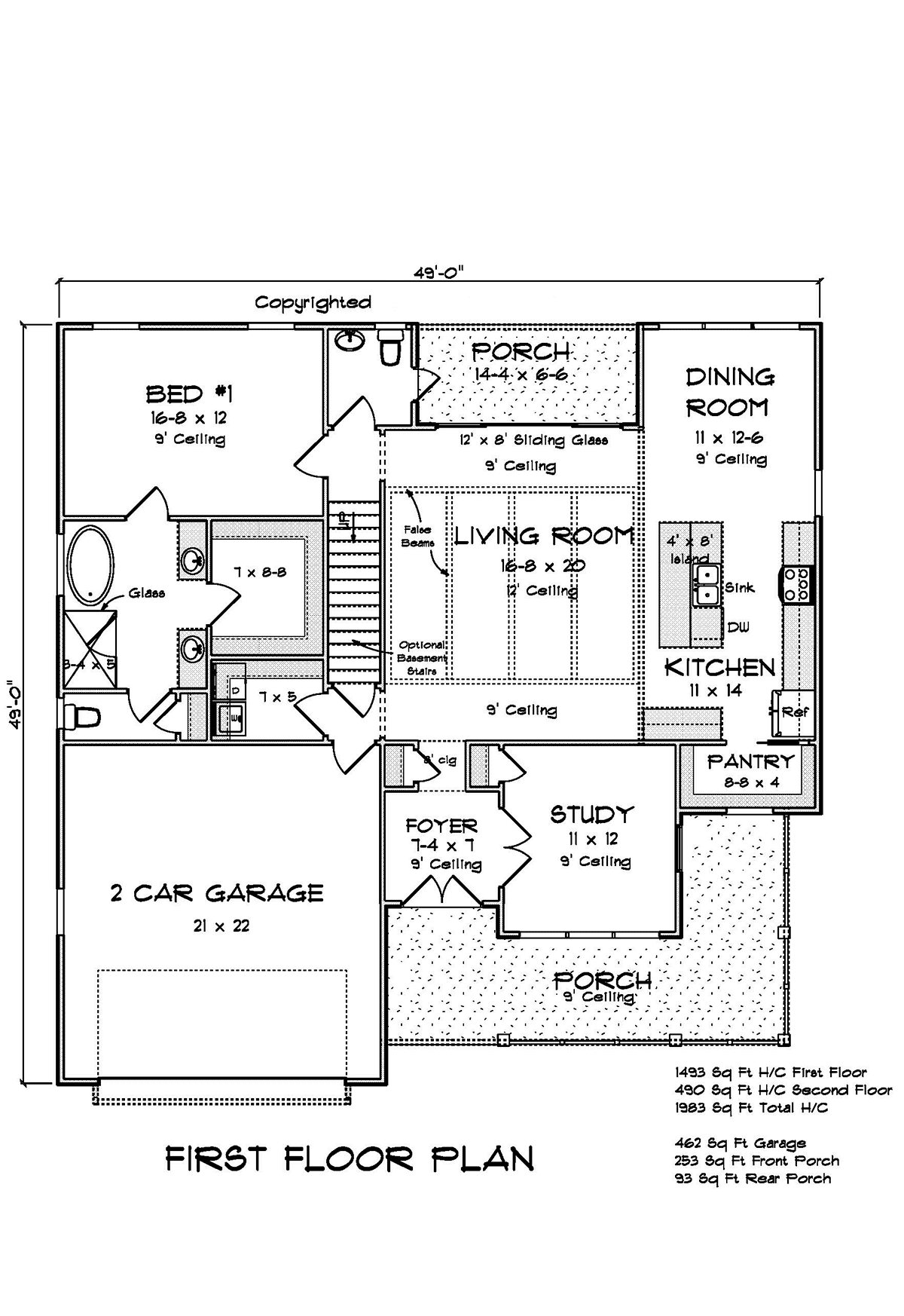 Cottage Country Farmhouse Traditional Level One of Plan 82835