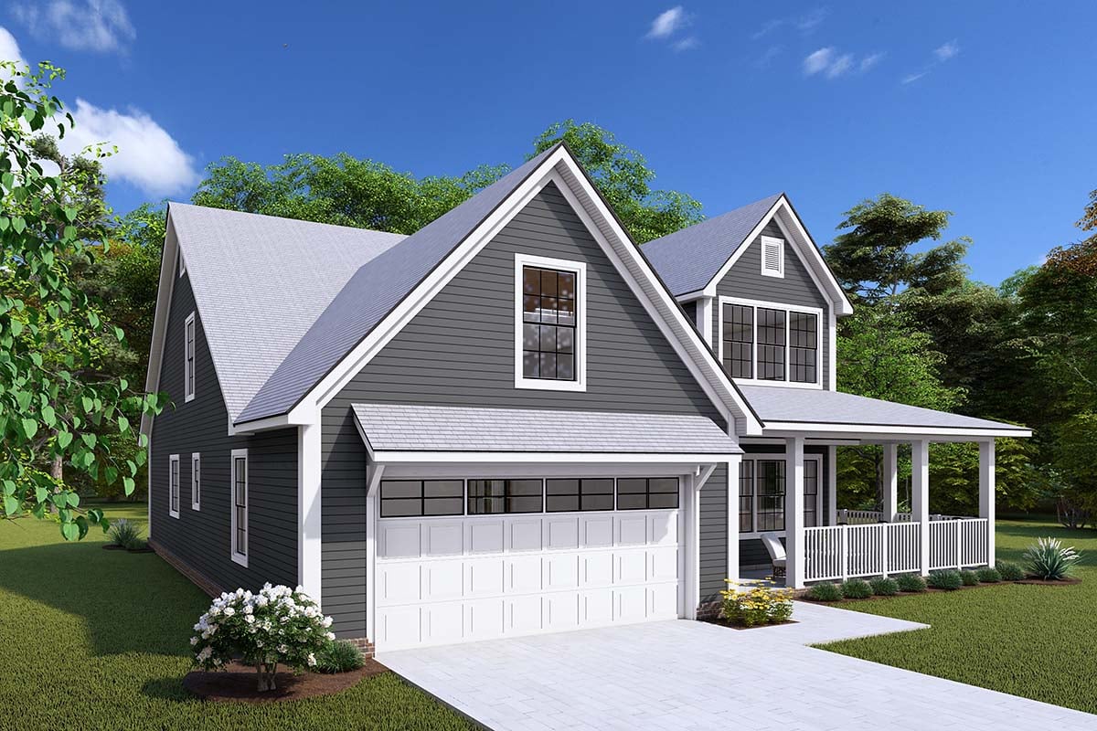 Cottage, Country, Farmhouse, Traditional Plan with 1983 Sq. Ft., 3 Bedrooms, 3 Bathrooms, 2 Car Garage Picture 3