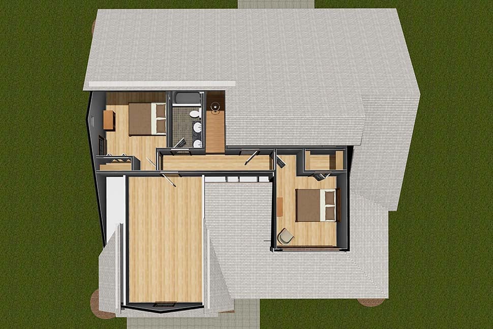 Cottage, Country, Farmhouse, Traditional Plan with 1983 Sq. Ft., 3 Bedrooms, 3 Bathrooms, 2 Car Garage Picture 8