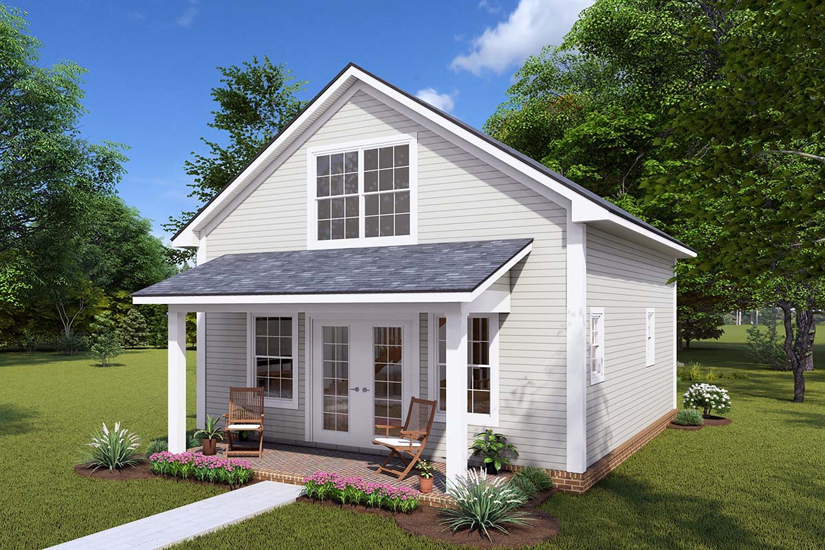 Cabin, Cottage Plan with 730 Sq. Ft., 1 Bedrooms, 1 Bathrooms Picture 2