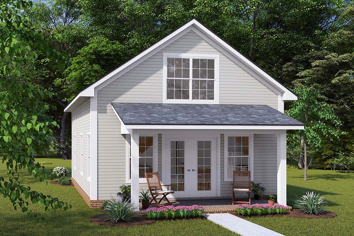 Cabin, Cottage Plan with 730 Sq. Ft., 1 Bedrooms, 1 Bathrooms Picture 3