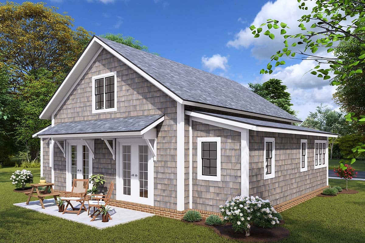 Barndominium, Cabin, Cottage Plan with 1049 Sq. Ft., 2 Bedrooms, 2 Bathrooms Picture 3