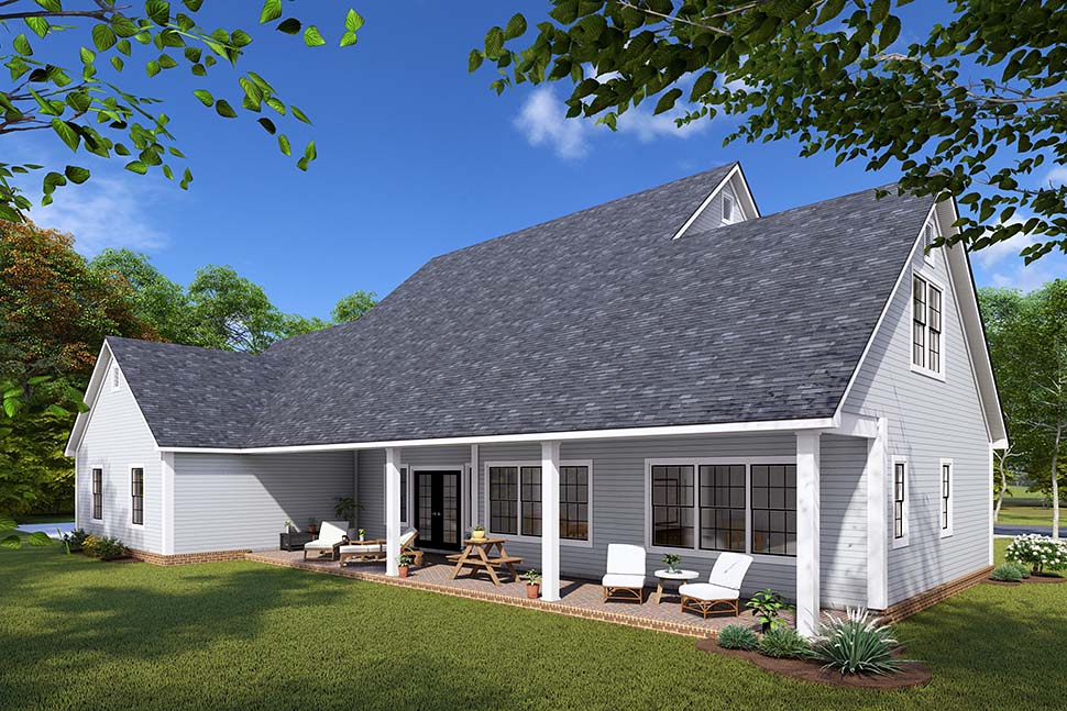Cottage, Farmhouse, Traditional Plan with 2133 Sq. Ft., 4 Bedrooms, 3 Bathrooms, 3 Car Garage Picture 5