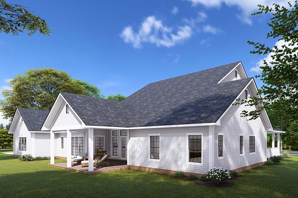 Farmhouse, Traditional Plan with 2716 Sq. Ft., 4 Bedrooms, 4 Bathrooms, 3 Car Garage Picture 7