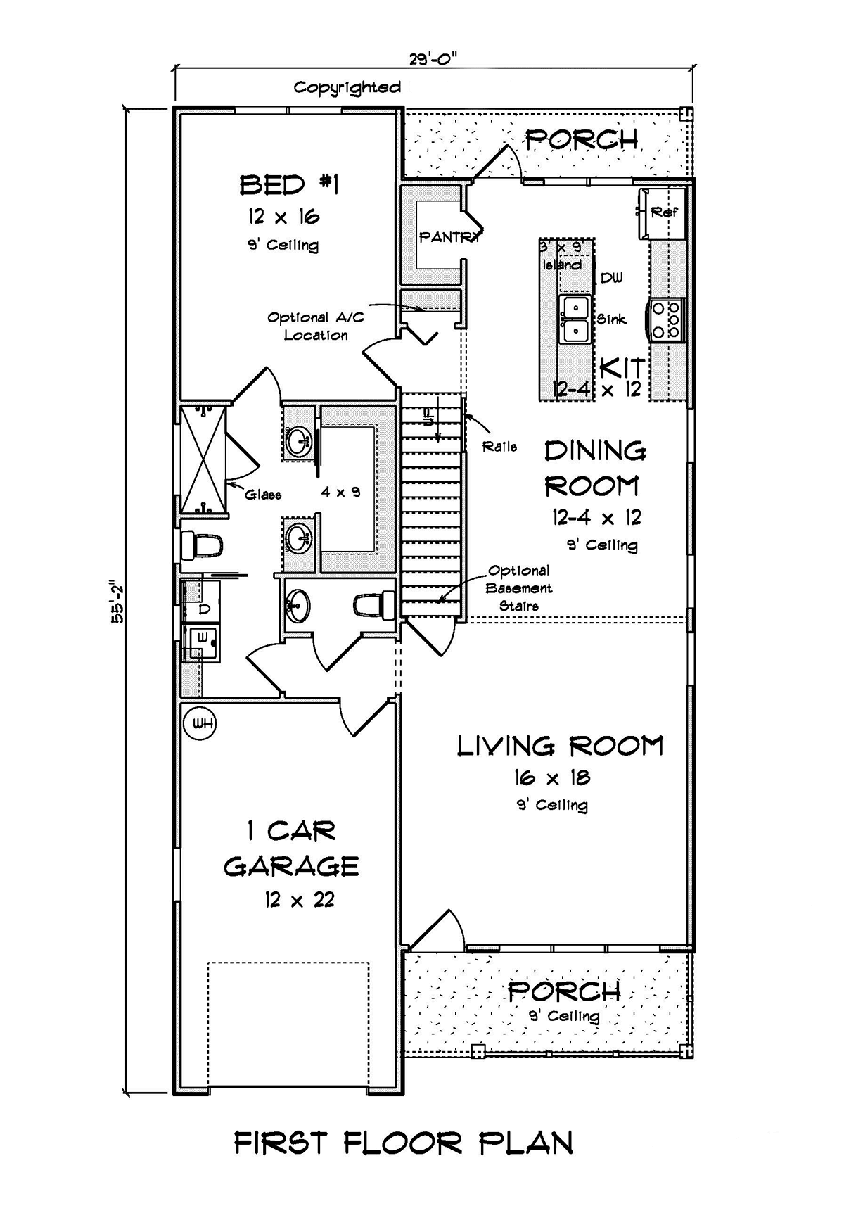Cottage Traditional Level One of Plan 82842