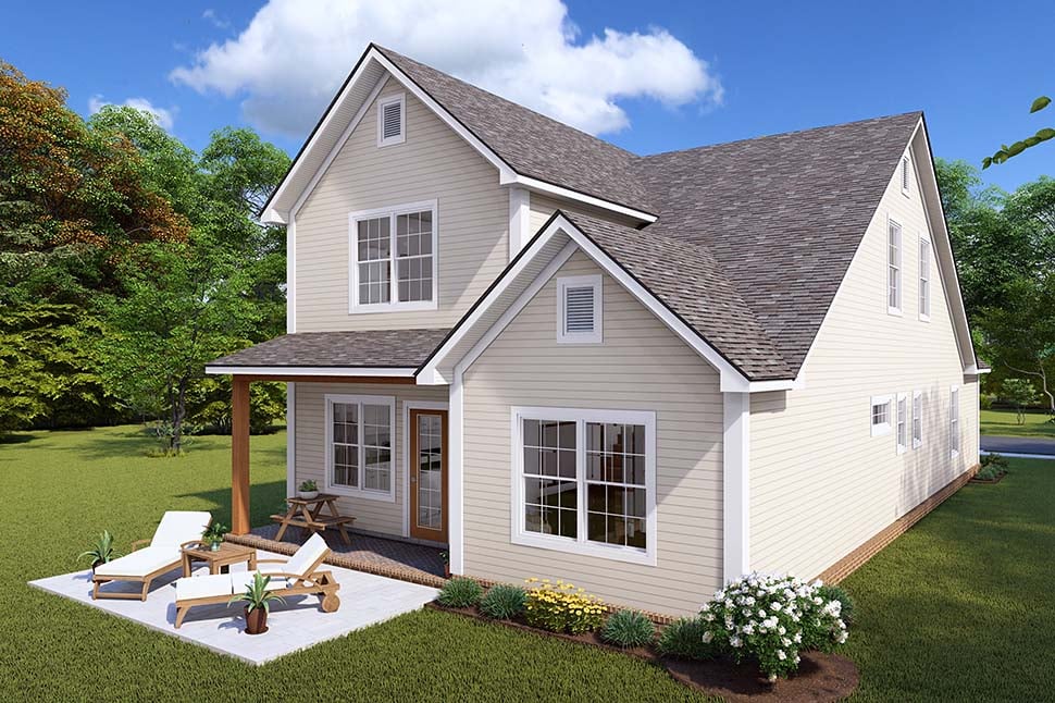 Cottage, Traditional Plan with 2020 Sq. Ft., 4 Bedrooms, 3 Bathrooms, 1 Car Garage Picture 5