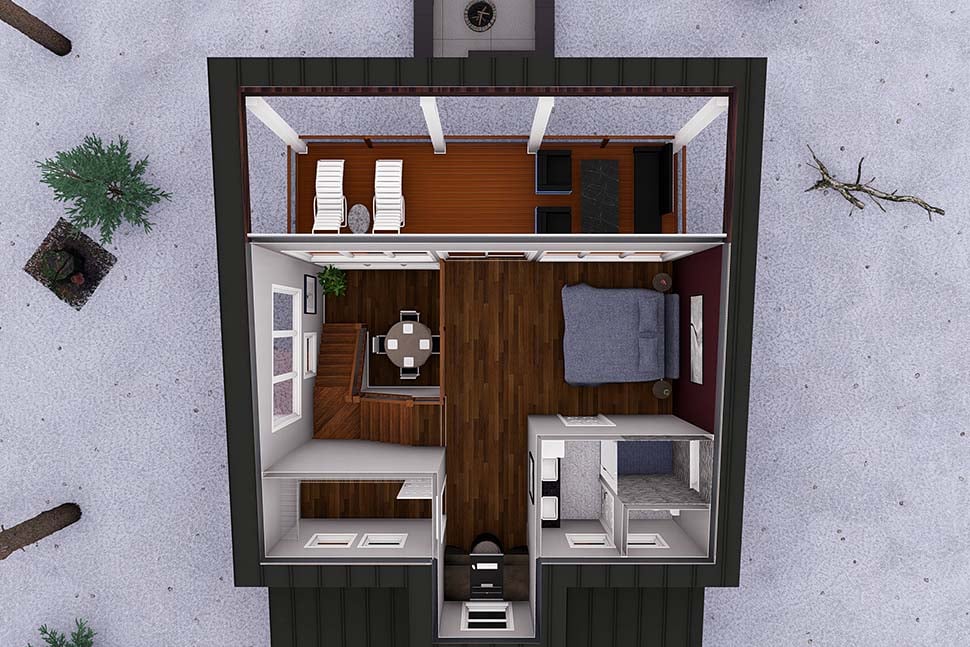Cabin, Modern Plan with 1562 Sq. Ft., 3 Bedrooms, 2 Bathrooms Picture 17