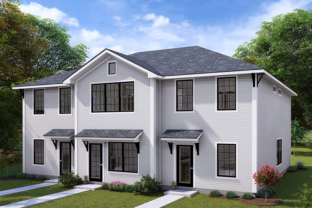 Traditional Plan with 3360 Sq. Ft., 6 Bedrooms, 9 Bathrooms Elevation
