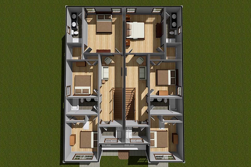 Traditional Plan with 3134 Sq. Ft., 6 Bedrooms, 6 Bathrooms, 2 Car Garage Picture 7