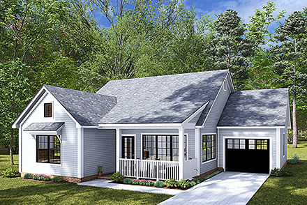 Cottage Country Craftsman Traditional Elevation of Plan 82860