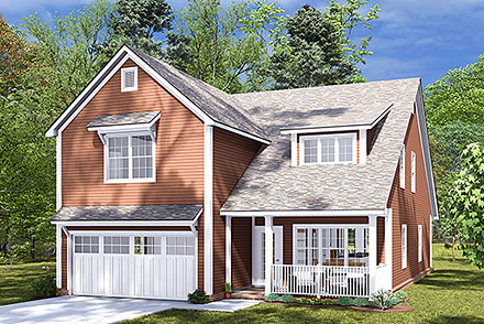 Cottage Country Traditional Elevation of Plan 82868