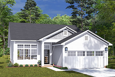 Cottage Country Traditional Elevation of Plan 82886