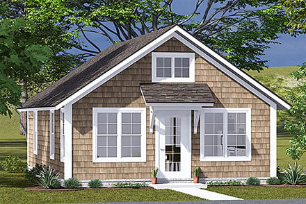 Cottage Craftsman Traditional Elevation of Plan 82895