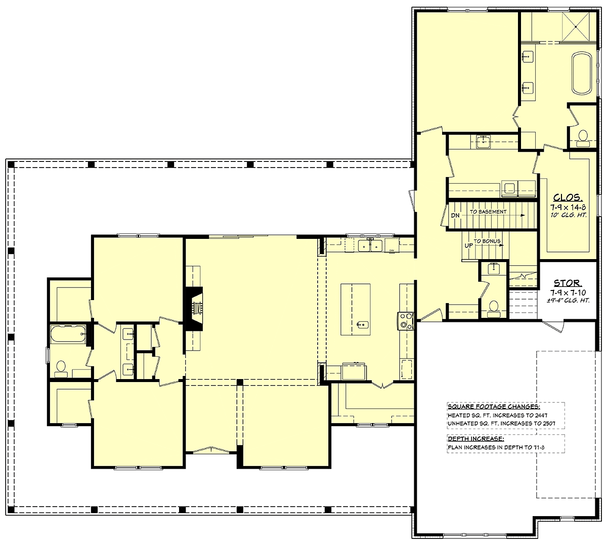 Country Farmhouse Southern Alternate Level One of Plan 82900