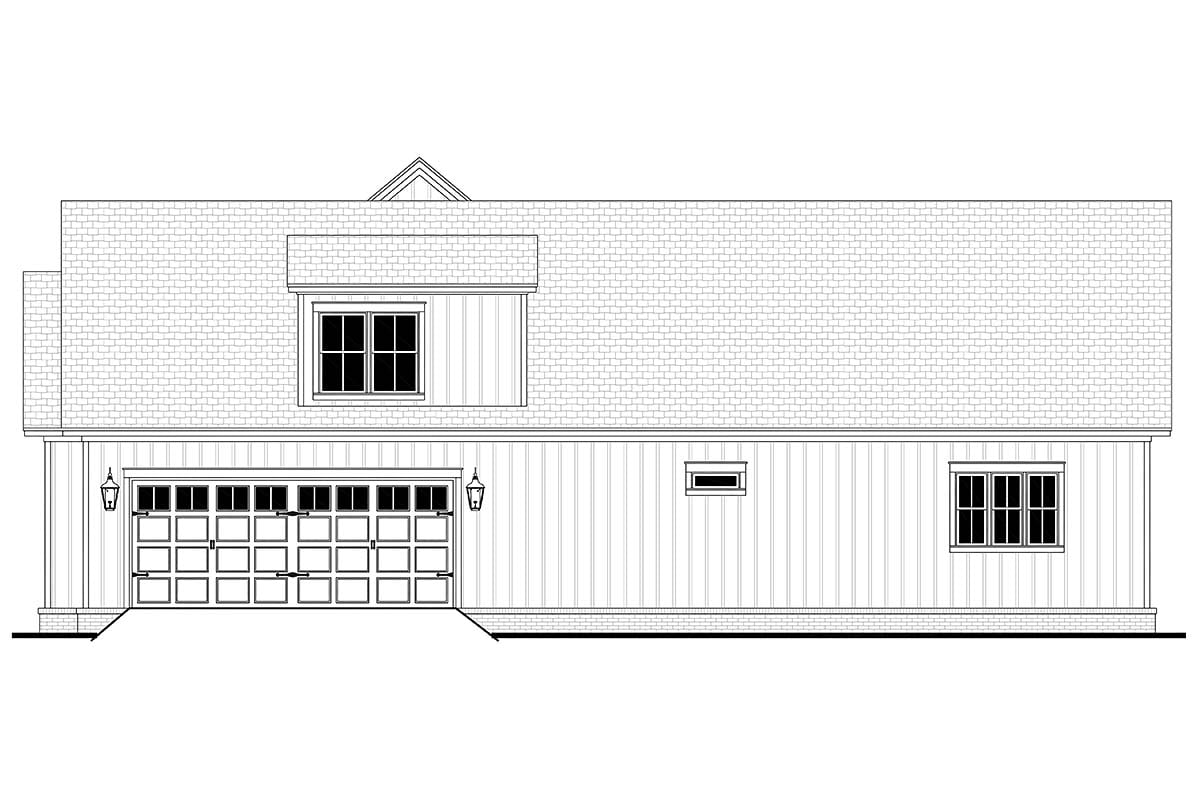 Country, Farmhouse, Southern Plan with 2377 Sq. Ft., 3 Bedrooms, 3 Bathrooms, 2 Car Garage Picture 2