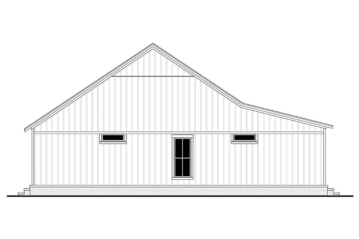 Cottage, Country, Farmhouse, Traditional Plan with 1295 Sq. Ft., 3 Bedrooms, 2 Bathrooms Picture 3