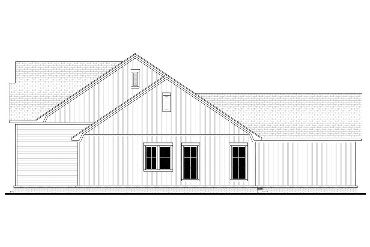 Country, Craftsman, Farmhouse, Southern Plan with 2397 Sq. Ft., 3 Bedrooms, 3 Bathrooms, 2 Car Garage Picture 2
