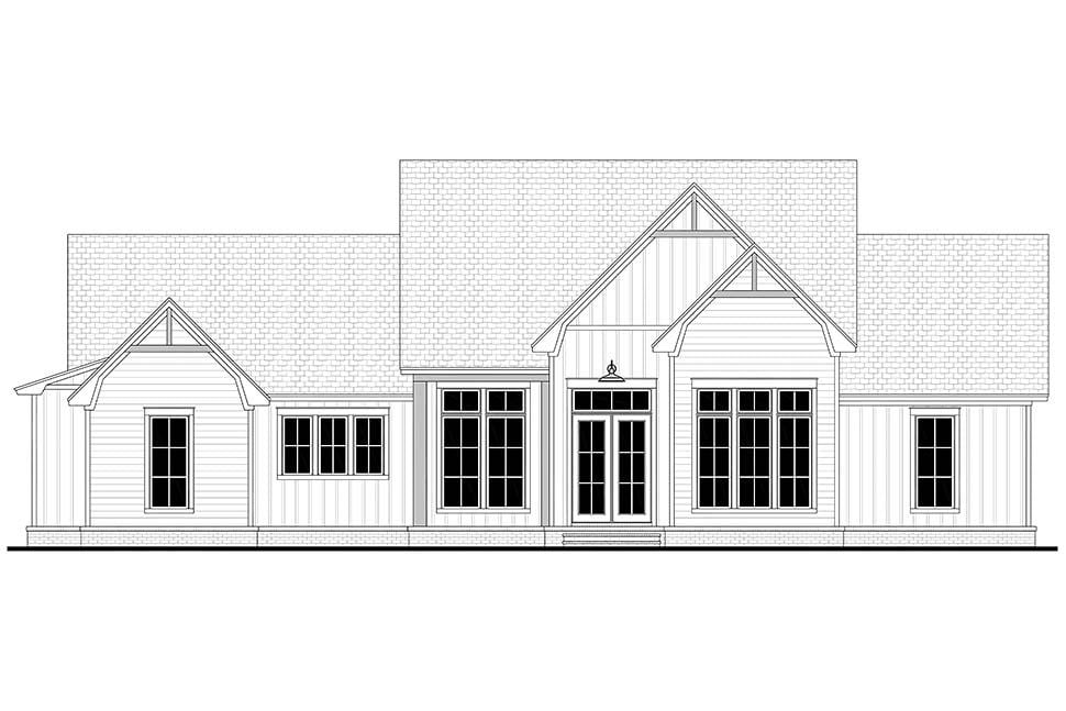 Country, Craftsman, Farmhouse, Southern Plan with 2397 Sq. Ft., 3 Bedrooms, 3 Bathrooms, 2 Car Garage Picture 4