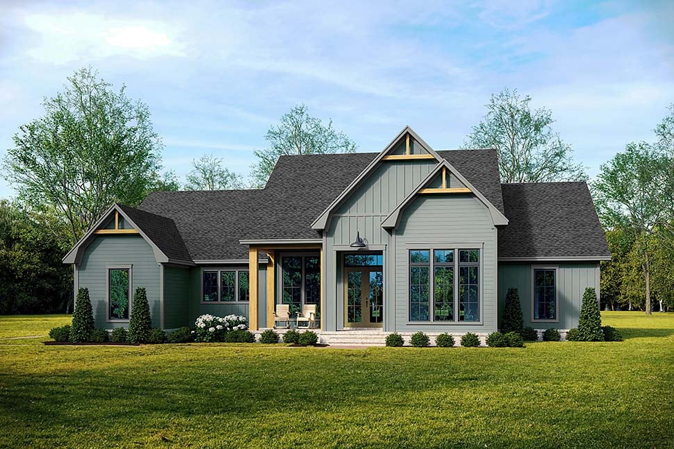 Country, Craftsman, Farmhouse, Southern Plan with 2397 Sq. Ft., 3 Bedrooms, 3 Bathrooms, 2 Car Garage Picture 7
