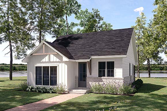 Cottage, Country, Farmhouse, Traditional House Plan 82903 with 2 Beds, 2 Baths