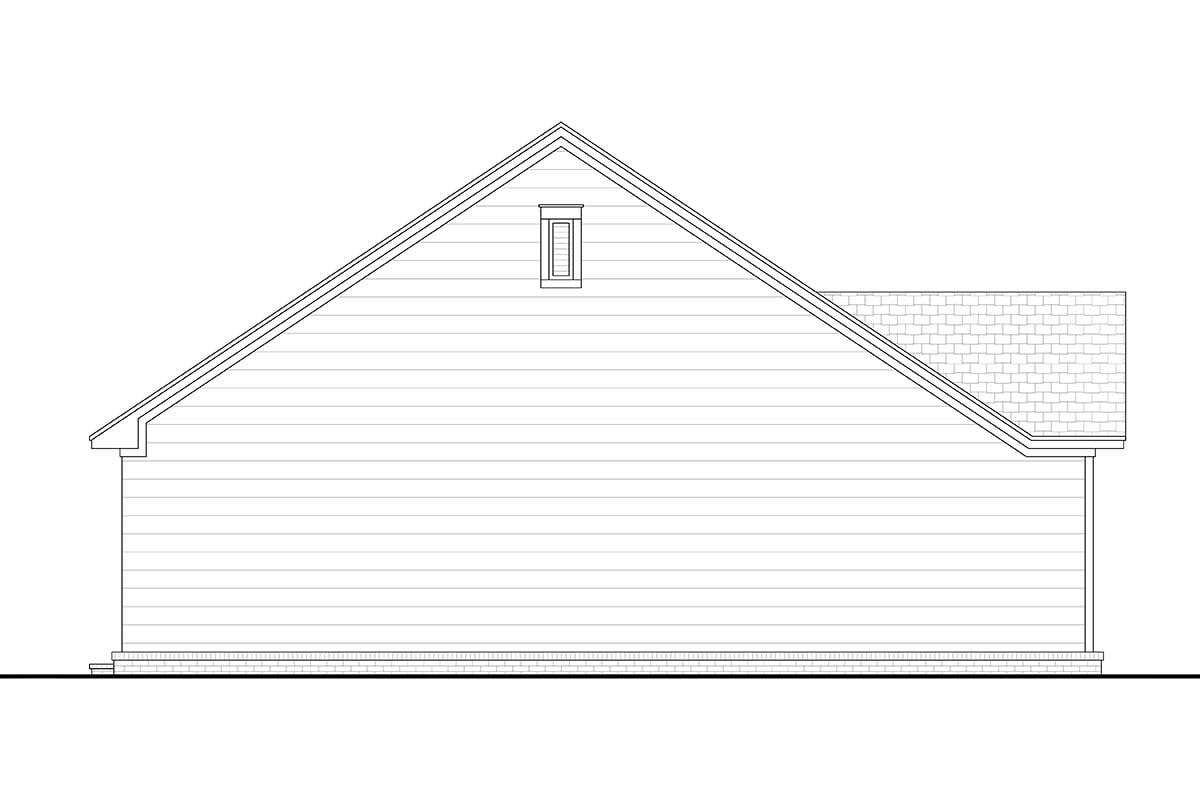 Cottage, Country, Farmhouse, Traditional Plan with 1000 Sq. Ft., 2 Bedrooms, 2 Bathrooms Picture 3