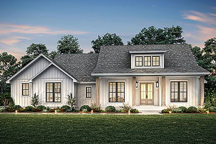 Country Craftsman Farmhouse Traditional Elevation of Plan 82904