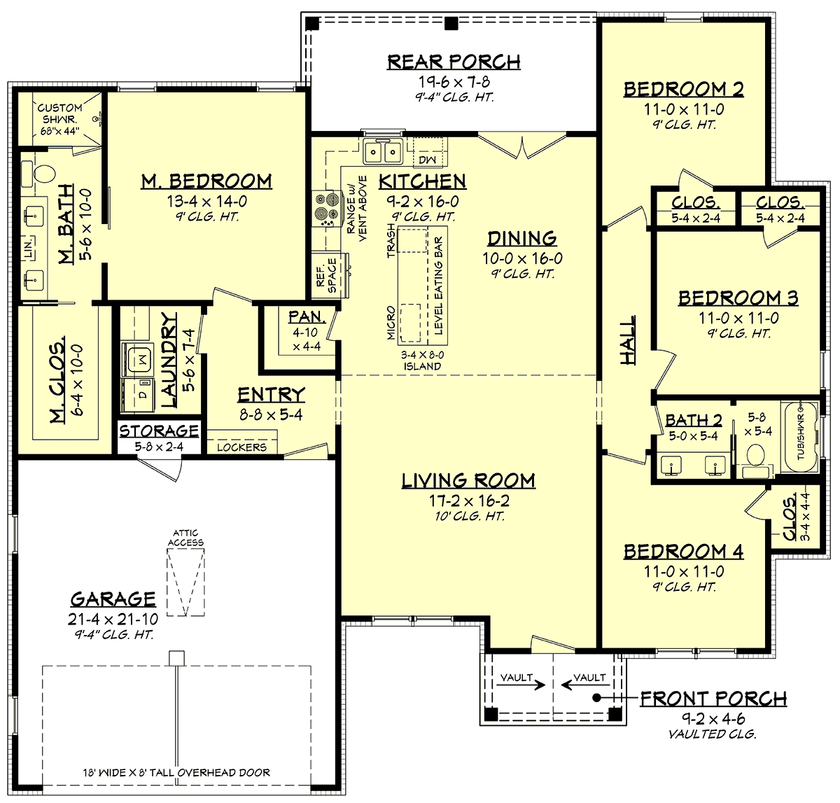 Country Farmhouse Traditional Level One of Plan 82908