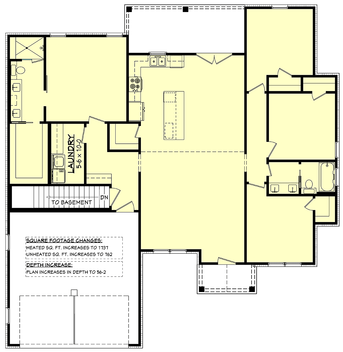 Country Farmhouse Traditional Alternate Level One of Plan 82908