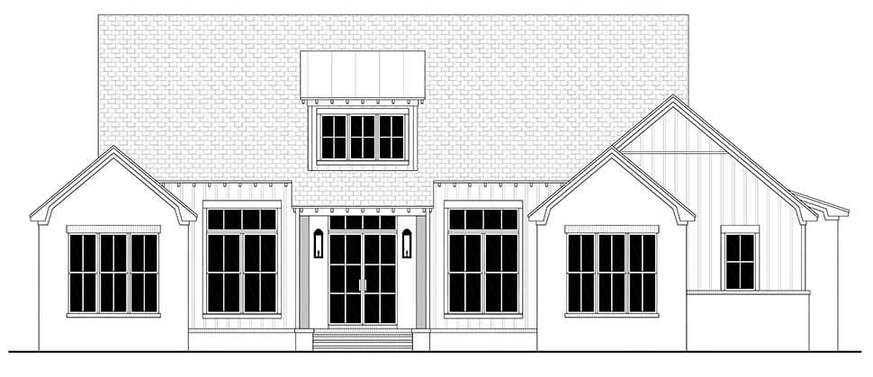 Farmhouse, Traditional Plan with 2253 Sq. Ft., 3 Bedrooms, 3 Bathrooms, 2 Car Garage Picture 4
