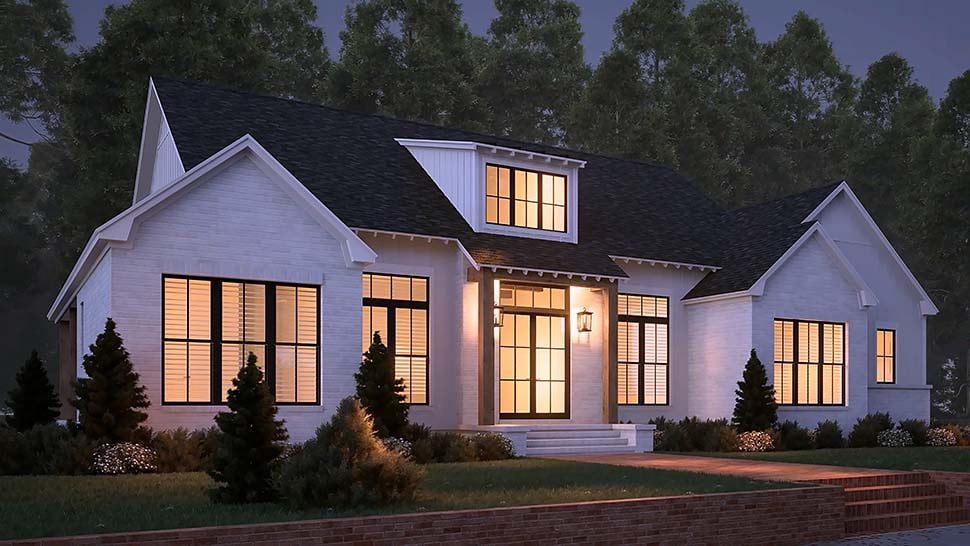 Farmhouse, Traditional Plan with 2253 Sq. Ft., 3 Bedrooms, 3 Bathrooms, 2 Car Garage Picture 7
