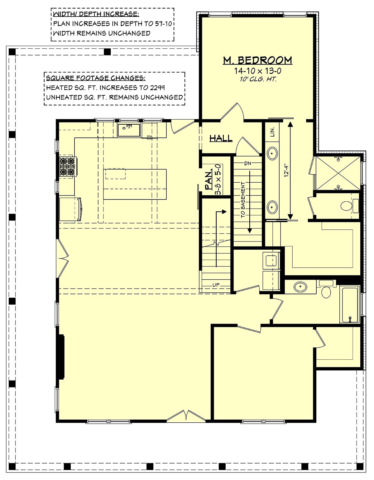 Country Farmhouse Traditional Alternate Level One of Plan 82912