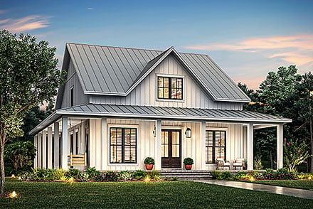 Country Farmhouse Traditional Elevation of Plan 82912