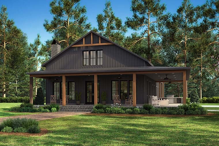 Barndominium, Country, Farmhouse, Traditional Plan with 2500 Sq. Ft., 4 Bedrooms, 3 Bathrooms, 3 Car Garage Picture 6