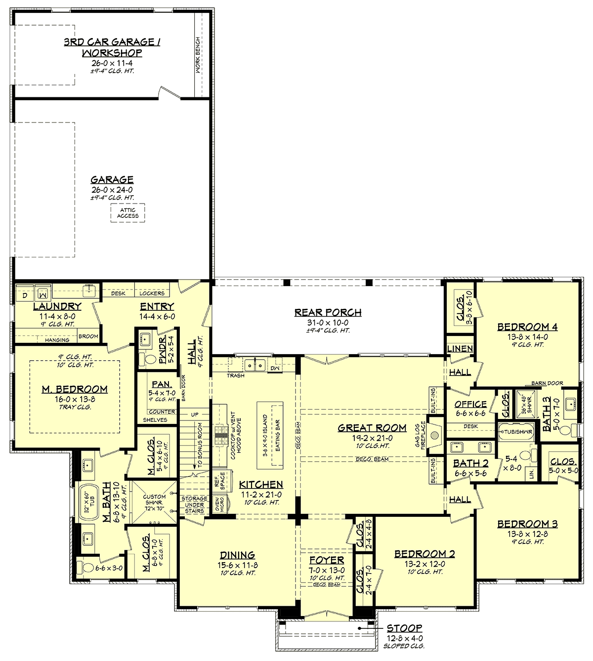 House Plan 82917 Level One