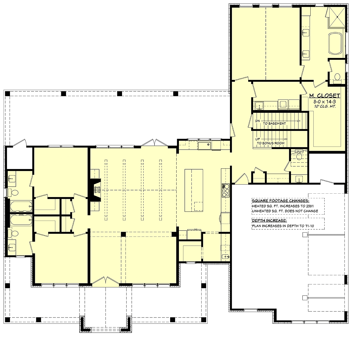 House Plan 82919 Alternate Level One