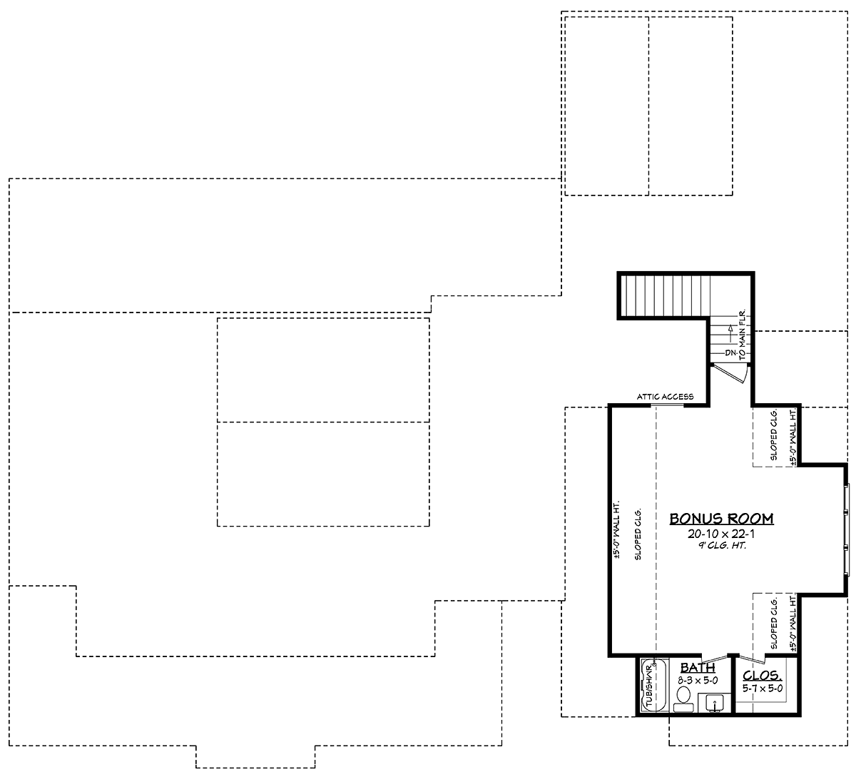 Country Farmhouse Level Two of Plan 82919