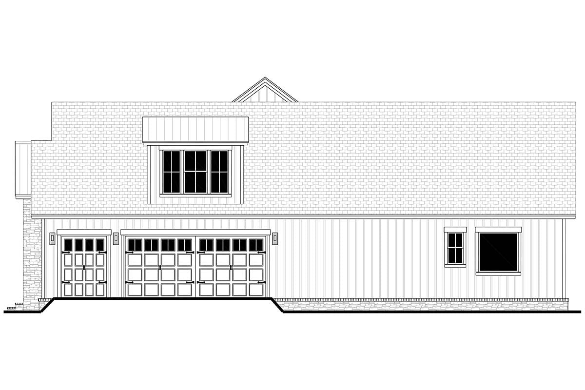 Country, Farmhouse Plan with 2278 Sq. Ft., 3 Bedrooms, 4 Bathrooms, 2.5 Car Garage Picture 2